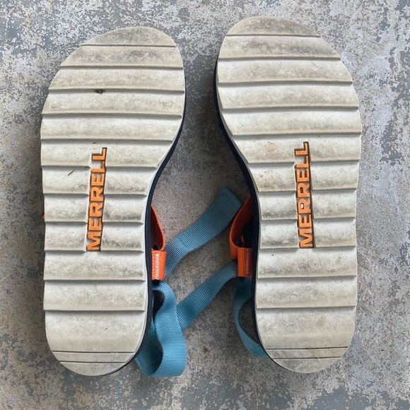 Merrell Orange and Blue Men\'s Sandals
